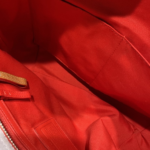 COACH (#4435) Multicolored Striped Fabric/ Tan Leather Shoulder/ Tote Bag - Picture 16 of 16